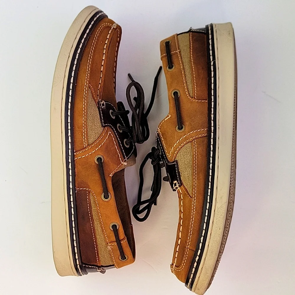 Eddie Bauer Carson Boat Shoe Tan Size 10.5